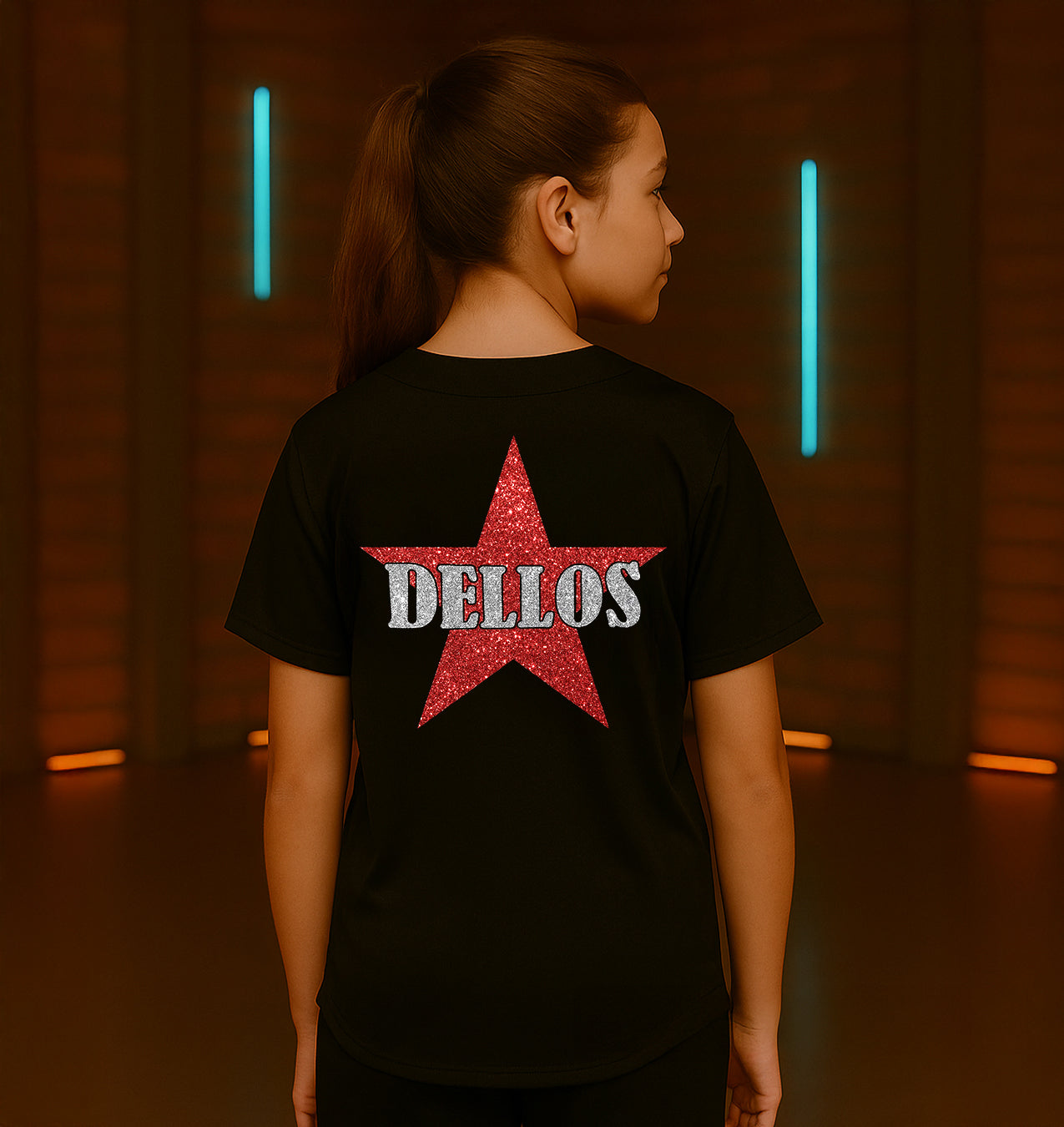 Dellos Star Logo | Youth Full Button Jersey